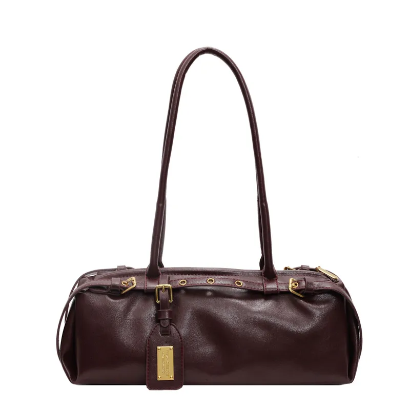 burgundy shoulder bag