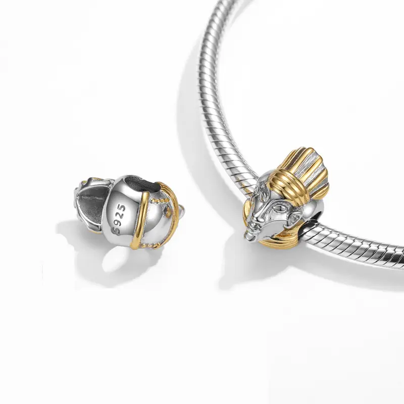 S925 sterling silver mask charm