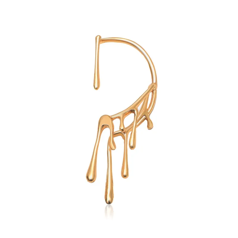 gold sculptural earcuff