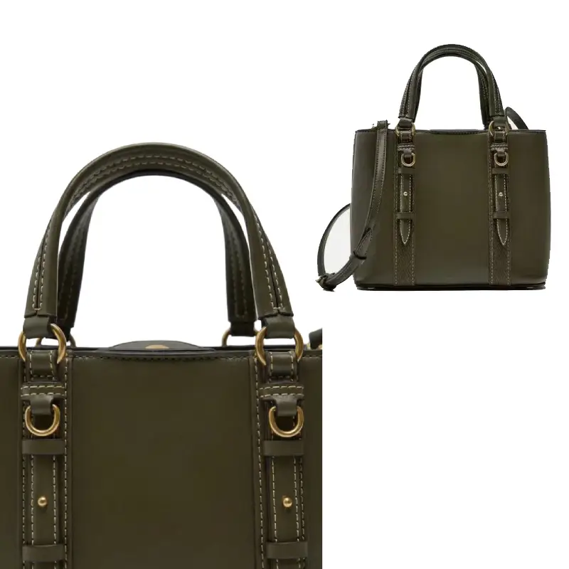 olive green bag details