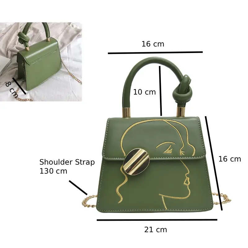 olive green bag size