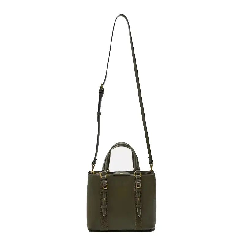 olive green bag strap handles details
