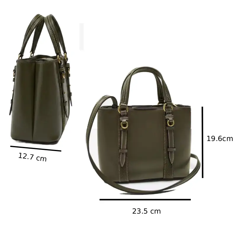 olive green crossbody bag size