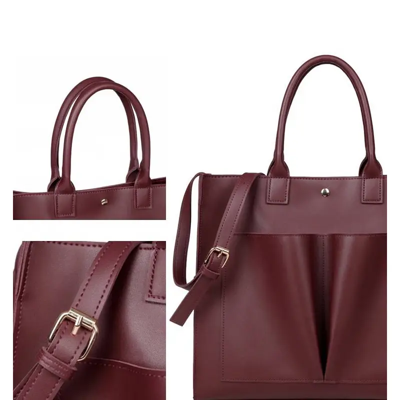 vegan leather handbag details